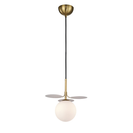 Lampa wisząca szklana designerska Chic 20cm biało-złoty Step Into Design