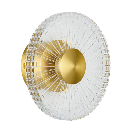 Kinkiet okrągły glamour Sunblast LED 20cm przeźroczysto-złoty Step Into Design
