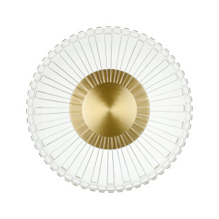 Kinkiet okrągły glamour Sunblast LED 20cm przeźroczysto-złoty Step Into Design