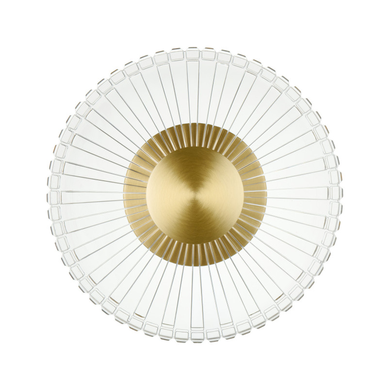 Kinkiet okrągły glamour Sunblast LED 20cm przeźroczysto-złoty Step Into Design