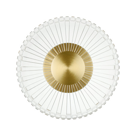 Kinkiet okrągły glamour Sunblast LED 20cm przeźroczysto-złoty Step Into Design