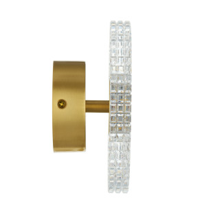 Kinkiet okrągły glamour Sunblast LED 20cm przeźroczysto-złoty Step Into Design