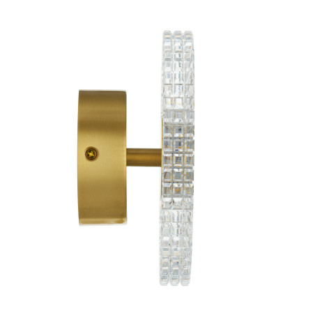 Kinkiet okrągły glamour Sunblast LED 20cm przeźroczysto-złoty Step Into Design