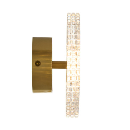 Kinkiet okrągły glamour Sunblast LED 20cm przeźroczysto-złoty Step Into Design