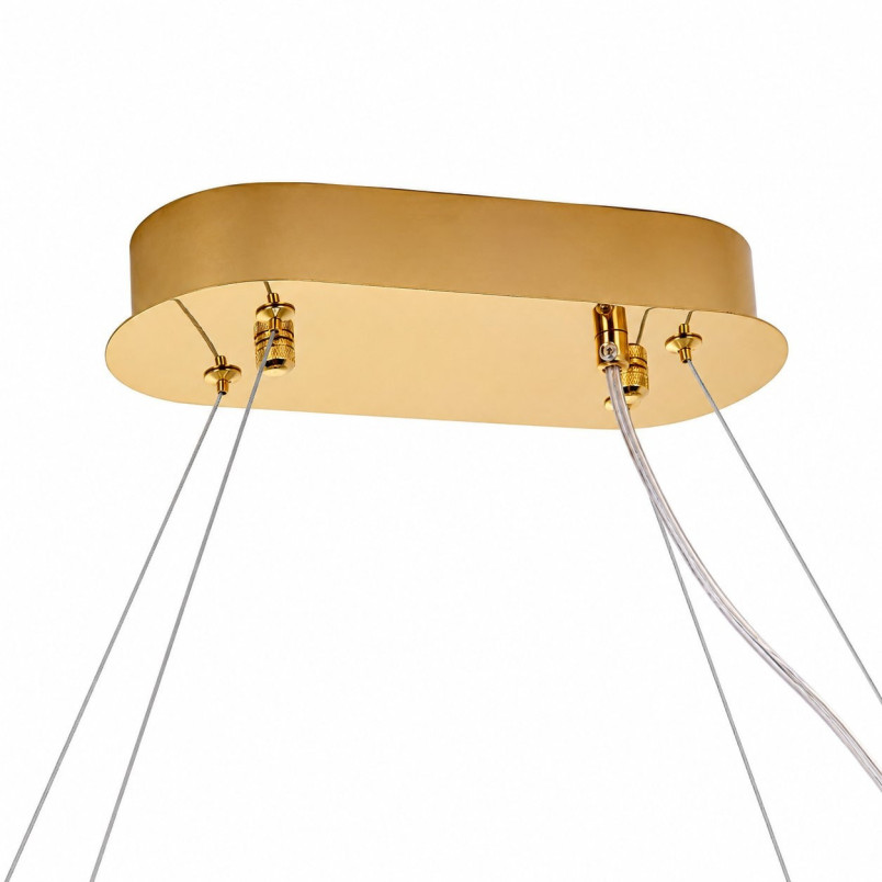 Żyrandol kryształowy owalny Adonis 100cm  przeźroczysto-złoty Step Into Design