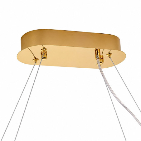 Żyrandol kryształowy owalny Adonis 100cm  przeźroczysto-złoty Step Into Design