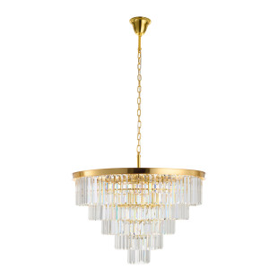 Lampa wisząca kryształowa glamour Splendore 80cm przezroczysty / złoty Step Into Design