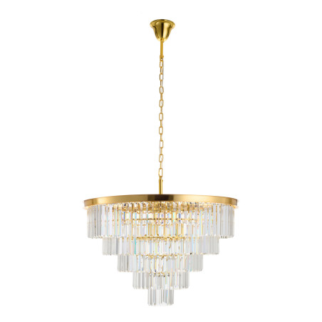 Lampa wisząca kryształowa glamour Splendore 80cm przezroczysty / złoty Step Into Design