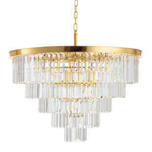 Lampa wisząca kryształowa glamour Splendore 80cm przezroczysty / złoty Step Into Design