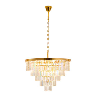 Lampa wisząca kryształowa glamour Splendore 80cm przezroczysty / złoty Step Into Design