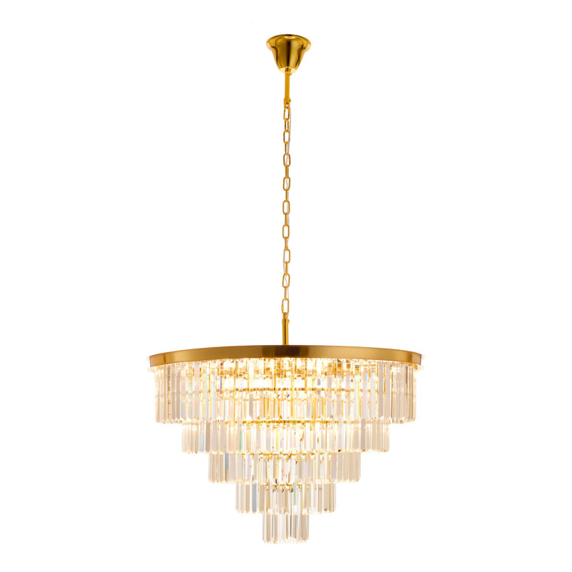Lampa wisząca kryształowa glamour Splendore 80cm przezroczysty / złoty Step Into Design