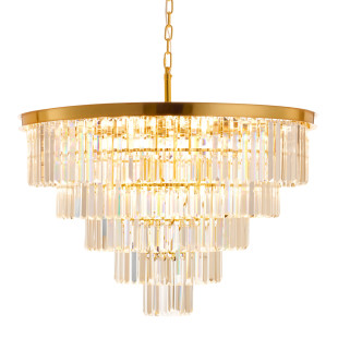 Lampa wisząca kryształowa glamour Splendore 80cm przezroczysty / złoty Step Into Design
