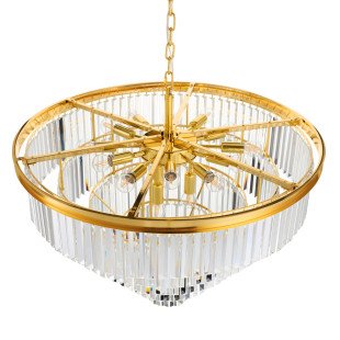 Lampa wisząca kryształowa glamour Splendore 80cm przezroczysty / złoty Step Into Design