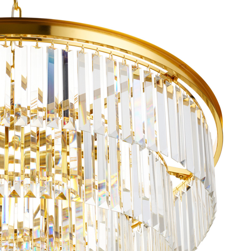 Lampa wisząca kryształowa glamour Splendore 80cm przezroczysty / złoty Step Into Design