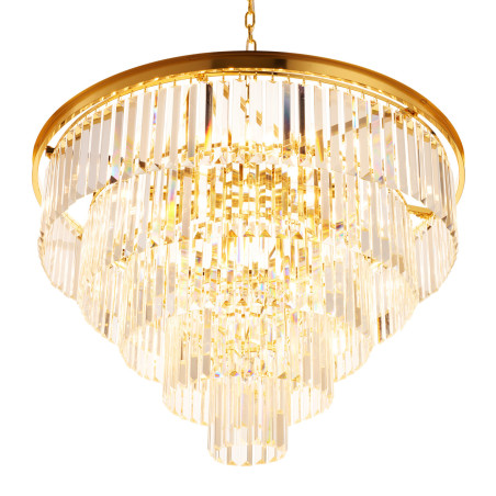 Lampa wisząca kryształowa glamour Splendore 80cm przezroczysty / złoty Step Into Design