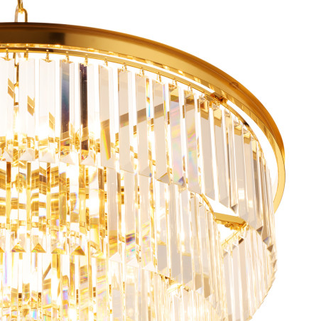 Lampa wisząca kryształowa glamour Splendore 80cm przezroczysty / złoty Step Into Design