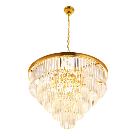 Lampa wisząca kryształowa glamour Splendore 80cm przezroczysty / złoty Step Into Design