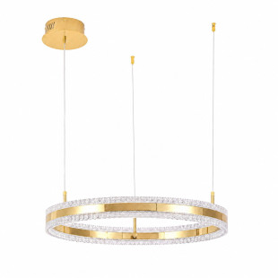 Lampa wisząca okrągła kryształowa Arkadia 60cm złoty połysk Step Into Design