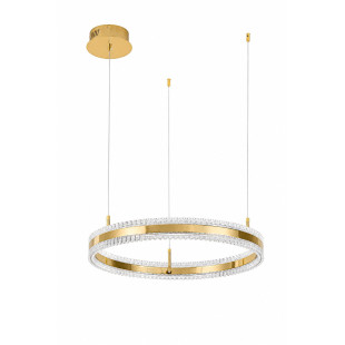 Lampa wisząca okrągła kryształowa Arkadia 60cm złoty połysk Step Into Design