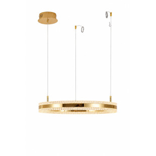 Lampa wisząca okrągła kryształowa Arkadia 60cm złoty połysk Step Into Design