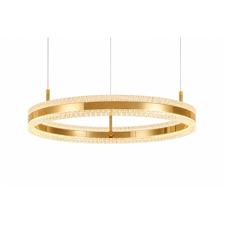 Lampa wisząca okrągła kryształowa Arkadia 60cm złoty połysk Step Into Design