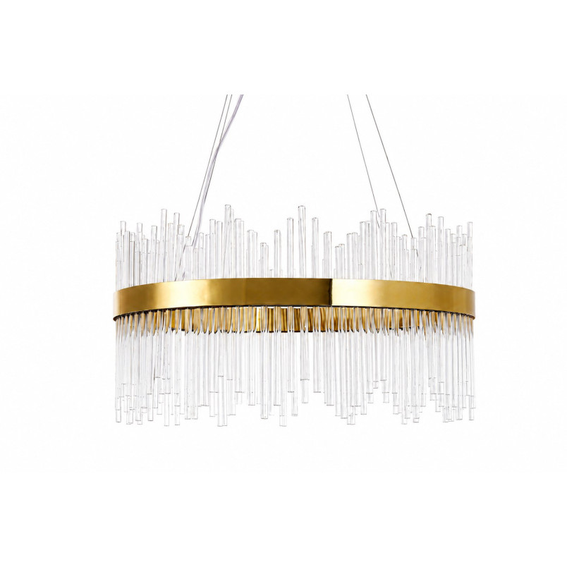 Lampa wisząca szklana glamour Hestia 60cm przeźroczysto-złota Step Into Design