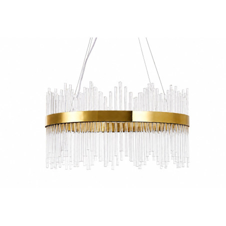 Lampa wisząca szklana glamour Hestia 60cm przeźroczysto-złota Step Into Design