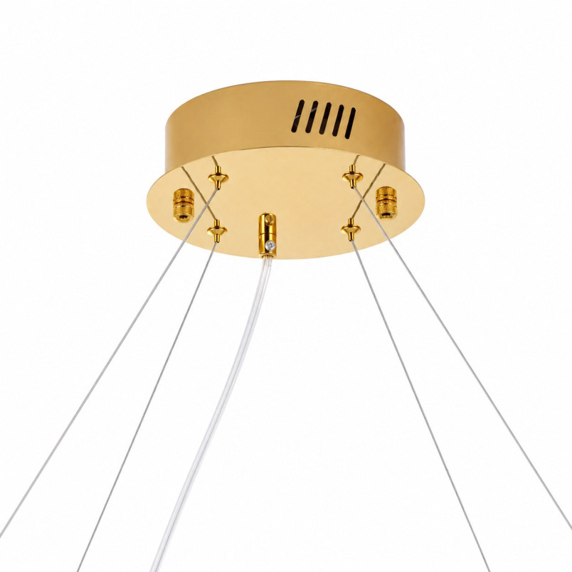 Lampa wisząca szklana glamour Hestia 80cm przeźroczysto-złota Step Into Design