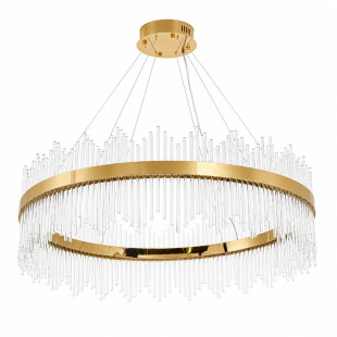 Lampa wisząca szklana glamour Hestia 100cm przeźroczysto-złota Step Into Design