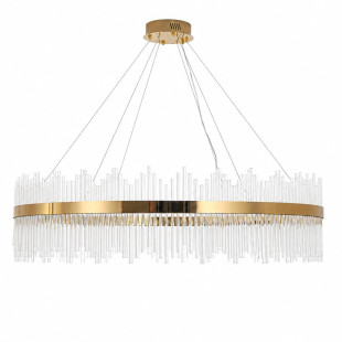 Lampa wisząca szklana glamour Hestia 120cm przeźroczysto-złota Step Into Design