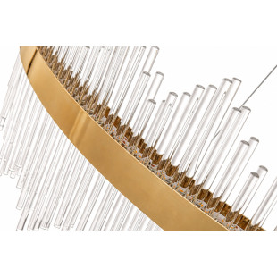 Lampa wisząca szklana glamour Hestia 120cm przeźroczysto-złota Step Into Design