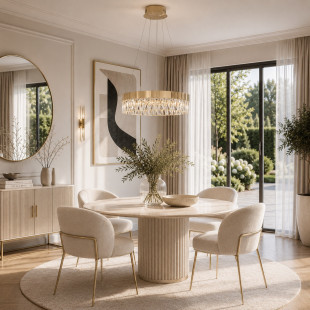 Lampa wisząca glamour Alexis 40cm szkło kryształowe / złoty Step Into Design