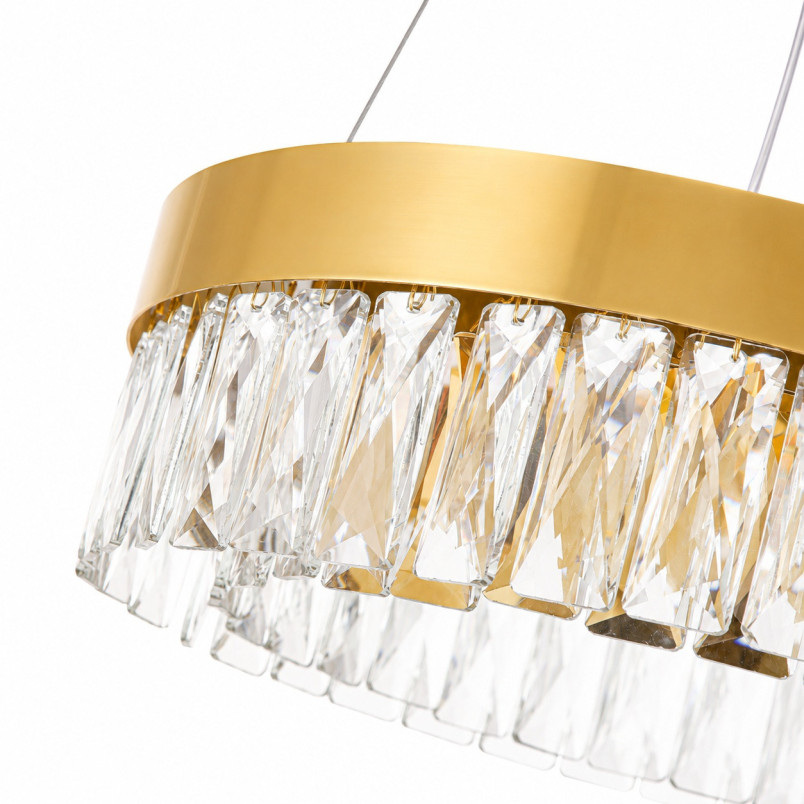 Lampa wisząca glamour Alexis 40cm szkło kryształowe / złoty Step Into Design