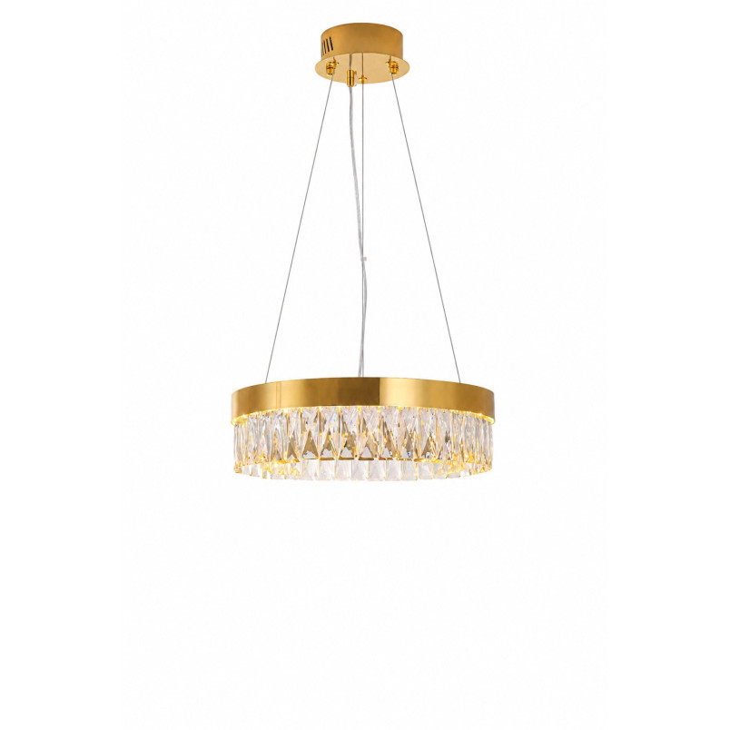 Lampa wisząca glamour Alexis 40cm szkło kryształowe / złoty Step Into Design