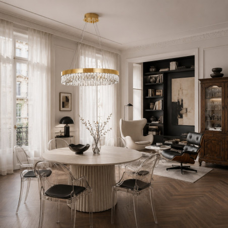 Lampa wisząca glamour Alexis 60cm szkło kryształowe / złoty Step Into Design
