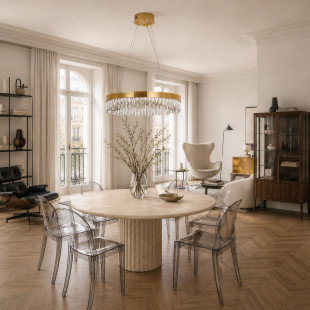 Lampa wisząca glamour Alexis 60cm szkło kryształowe / złoty Step Into Design