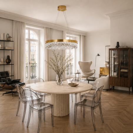 Lampa wisząca glamour Alexis 60cm szkło kryształowe / złoty Step Into Design