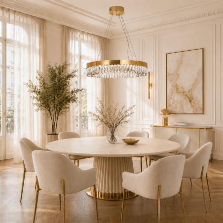 Lampa wisząca glamour Alexis 60cm szkło kryształowe / złoty Step Into Design