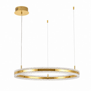 Lampa wisząca okrągła kryształowa Arkadia 80cm złoty połysk Step Into Design