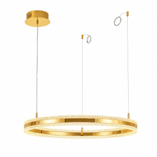 Lampa wisząca okrągła kryształowa Arkadia 80cm złoty połysk Step Into Design