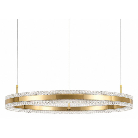 Lampa wisząca okrągła kryształowa Arkadia 80cm złoty połysk Step Into Design