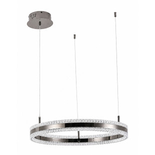 Lampa wisząca okrągła kryształowa Arkadia 60cm tytanowa Step Into Design