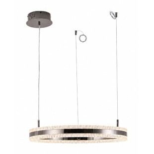 Lampa wisząca okrągła kryształowa Arkadia 60cm tytanowa Step Into Design