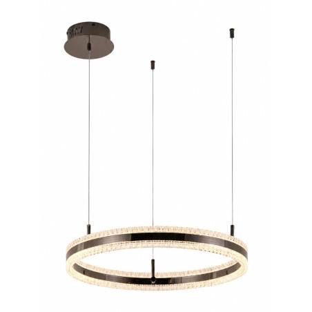 Lampa wisząca okrągła kryształowa Arkadia 60cm tytanowa Step Into Design