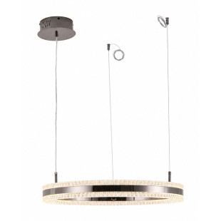 Lampa wisząca okrągła kryształowa Arkadia 60cm tytanowa Step Into Design