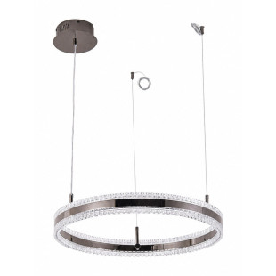 Lampa wisząca okrągła kryształowa Arkadia 60cm tytanowa Step Into Design
