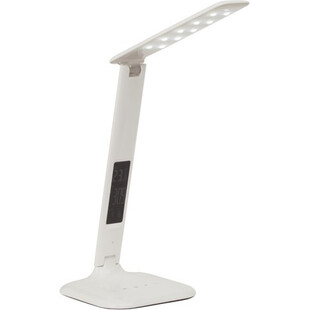 Lampa biurkowa z zegarem Glenn Led Biała marki Brilliant