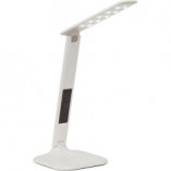 Lampa biurkowa LED z zegarem | Brilliant Glenn | Biała
