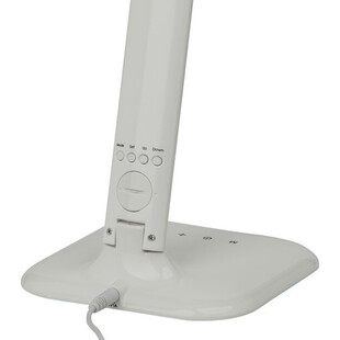 Lampa biurkowa LED z zegarem | Brilliant Glenn | Biała