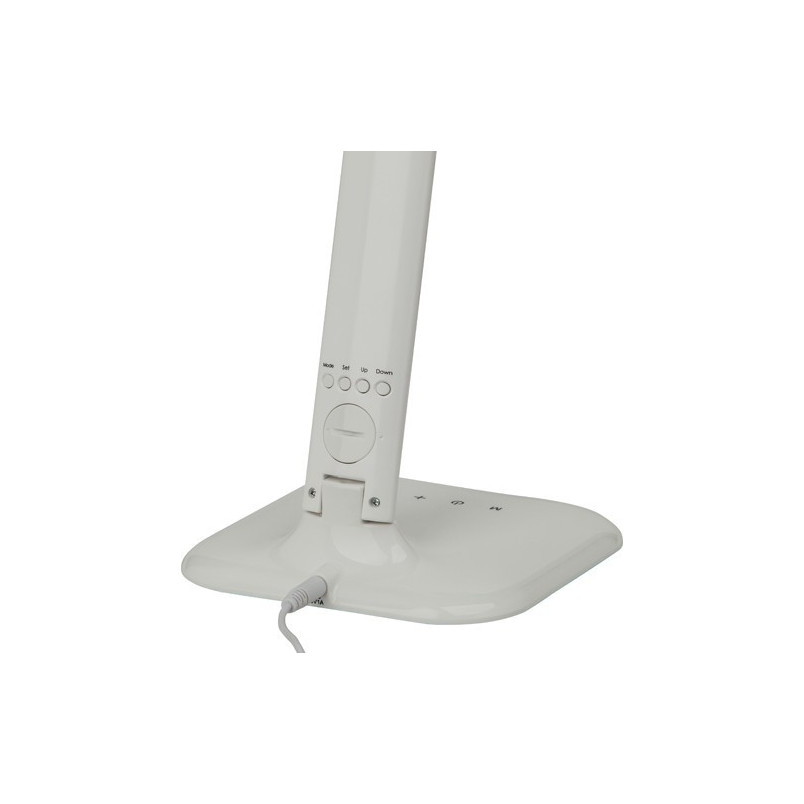 Lampa biurkowa LED z zegarem | Brilliant Glenn | Biała